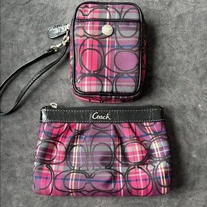 COACH POPPY TARTAN PLAID Signature bundle